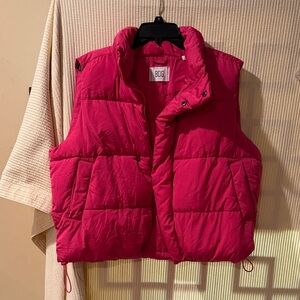 Urban Outfitters BDG Pia Pink XTRA SOFT Full Zip Puffer Vest. Size S.